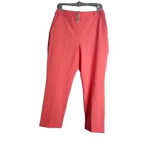 New York & Co Flat Front Dress Pants Hot Pink Womens Size 8 Barbie Core